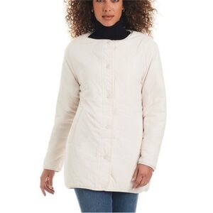 Koolaburra UGG NWT Reversible Sherpa Quilted Jacket Light Coat Ivory size Small